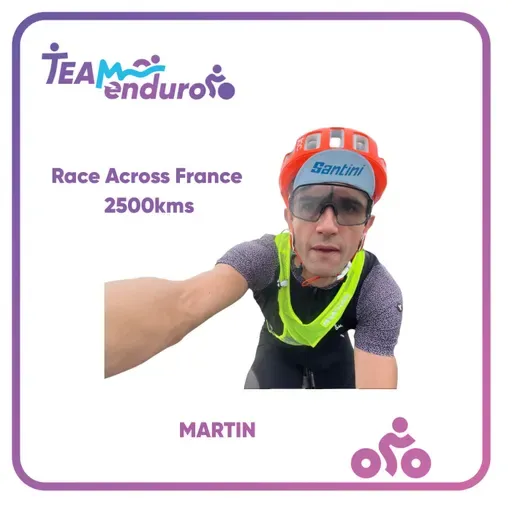 E08 Martin fait le tour de la France à vélo grâce à la Race Across France 2500kms