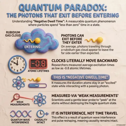 Negative Time for Photons: A Quantum Tour Through a Rubidium Cloud