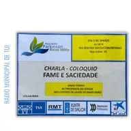 Ent. Felicitas Iglesias, da Asociación Párkinson Baixo Miño, e David Torres, nutricionista do Sergas |"Fame e saciedade"