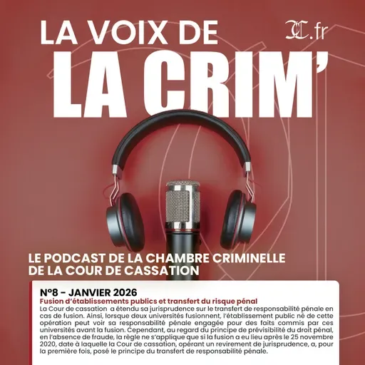 La Voix de la Crim’ – n°8 – janvier 2026 | Fusion d’établissements publics et transfert du risque pénal
