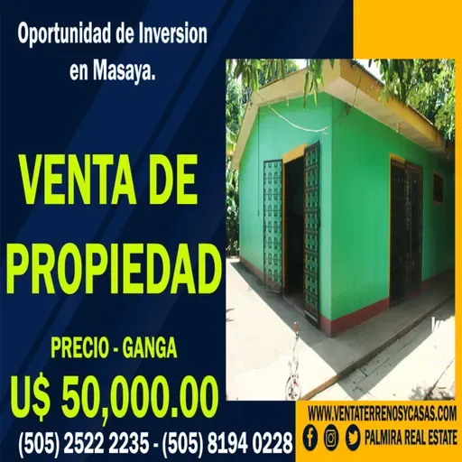 se vende propiedad en masaya