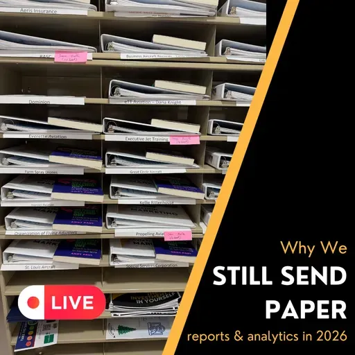 Why do we STILL send paper reports in our aviation marketing practice in 2026?