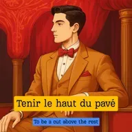 Expression française : "Tenir le haut du pavé" et un souvenir de mathématiques