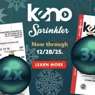 John Martin of The Maryland Lottery gets Nestor ready for the raffle and holiday trimmings