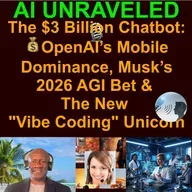 AI Daily News Rundown and what it means for your wallet: The $3 Billion Chatbot: 💰OpenAI’s Mobile Dominance, Musk’s 2026 AGI Bet & The New "Vibe Coding" Unicorn