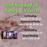 Sunday Readings: 3rd Sunday of Advent - Year B