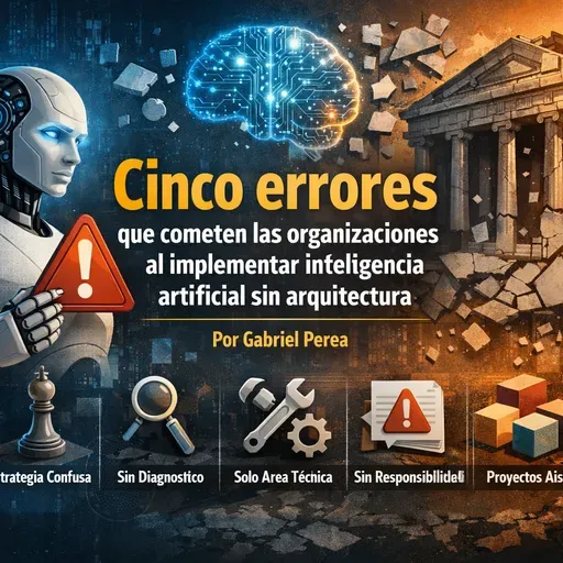Cinco errores que cometen las organizaciones al implementar IA sin arquitectura