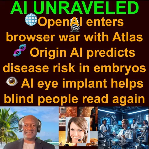 AI Daily News Rundown: 🌐OpenAI enters browser war with Atlas 🧬Origin AI predicts disease risk in embryos ⚖️ Anthropic Weighs In on AI Regulation 🤖Amazon plans to replace 600,000 workers with robots  & more (Oct 22 2025)