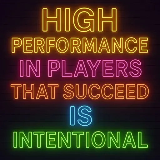 HIGH PERFORMANCE IN PLAYERS WHO SUCCEED IS INTENTIONAL