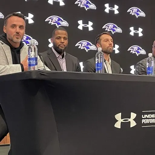 Jesse Minter introduces new Ravens coordinators to media in Owings Mills