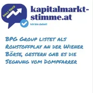 kapitalmarkt-stimme.at daily voice: BPG Group listet als Rohstoffplay an der Wiener Börse, gestern gab es die Segnung vom Dompfarrer