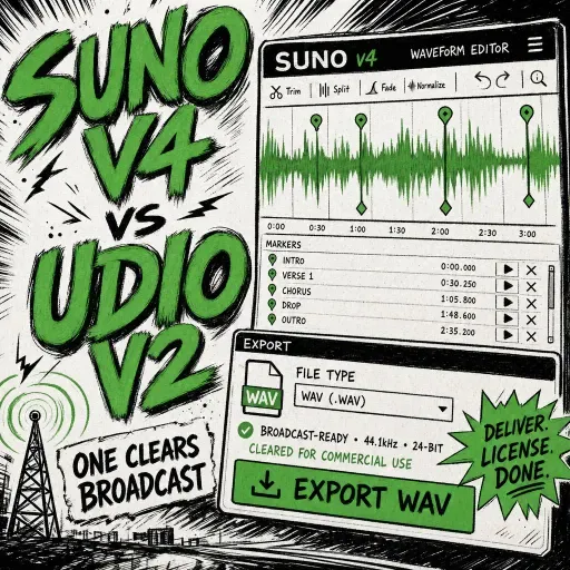 Suno v4 vs Udio v2: which clears for broadcast