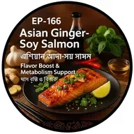 EP- 166 Asian Ginger-Soy Salmon 🐟🌿 (এশিয়ান আদা-সয় স্যামন): Flavor Boost & Metabolism Support | Bengali Wellness Podcast