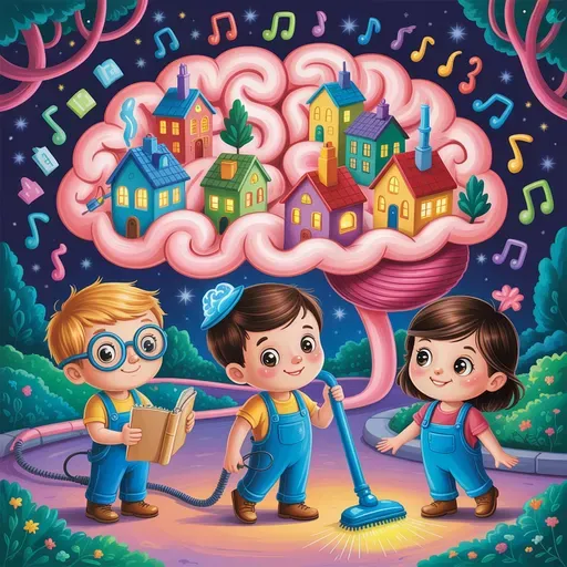 Tajomní upratovači v Elenkinej hlavičke: Nočné dobrodružstvo mozgových pomocníkov