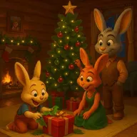 Petit Lapin passe Noël en famille