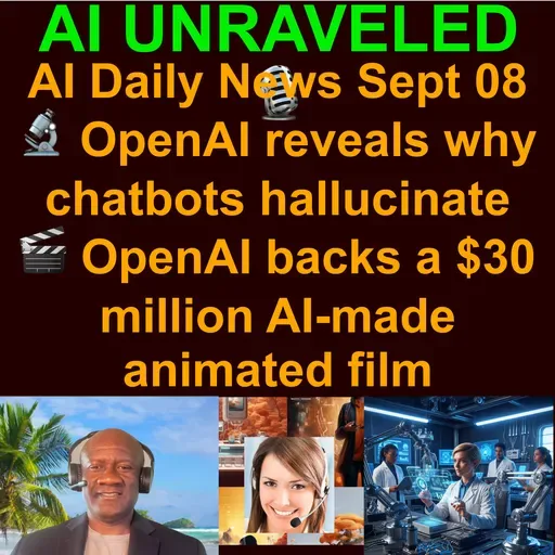 AI Daily News Rundown: π€ ASML becomes Mistral AI's top shareholder π¬ OpenAI backs a $30 million AI-made animated film π¬ OpenAI reveals why chatbots hallucinate π° Anthropic agrees to $1.5B author settlement & more (Sept 08, 2025)