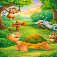 जिद्दी कासवाची शर्यत :The Hare and the Tortoise (Kids' Marathi Story)