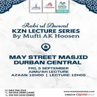 05 September 25 - Jumu'ah Lecture at May Street Masjid (DBN)