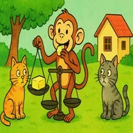 15 लोभी मांजरी - हुशार माकड : Greedy Cats - Clever Monkey (Kids’ Marathi Story)