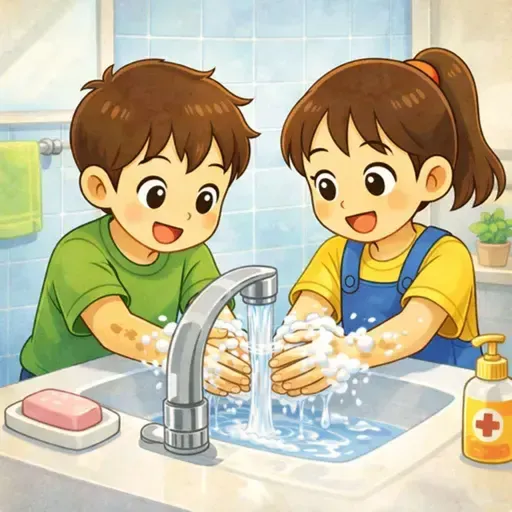 [HSK 2] 小美教小宝洗手 - 小美 Teaches 小宝 to Wash Hands