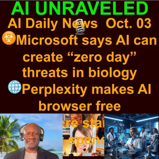 AI Daily News Rundown: 📈 Sora reaches number 3 on App Store  🎮 xAI pays gamers $100 an hour to train Grok  ☣️ Microsoft says AI can create “zero day” threats in biology 💰 Where startups actually spend on AI  🎥 Opalite AI & more  (Oct. 03 2025)