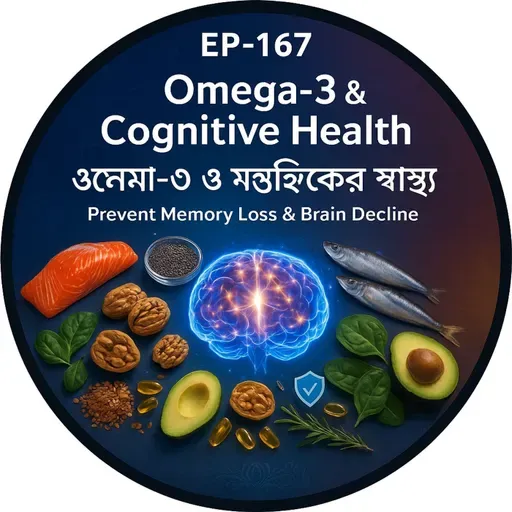 EP- 167 Omega-3 & Cognitive Health đ§ (āĻāĻŽā§āĻāĻž-ā§Š āĻ āĻŽāϏā§āϤāĻŋāώā§āĻā§āϰ āϏā§āĻŦāĻžāϏā§āĻĨā§āϝ): Prevent Memory Loss & Brain Decline | Bengali Wellness Podcast