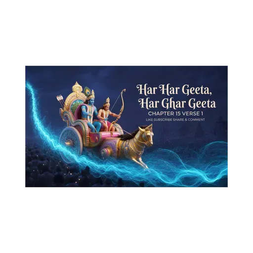 🕉️ गीता का सार अध्याय 15 श्लोक 1 - 🔥✨संसारवृक्ष, आत्मा और तत्वज्ञान✨🌟	#Jagatkasaar #Geetakasaar