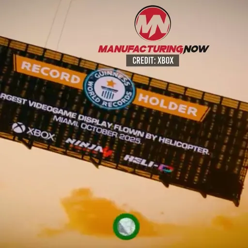 LISTEN: World’s Largest Playable Gaming Screen Carried by a Helicopter in Miami