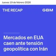 THE RECAP 19-02-26 | Mercados en EUA caen ante tensión geopolítica con Irán.