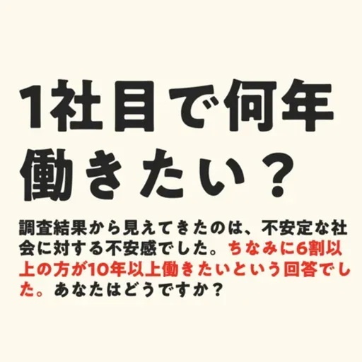1社目で何年働きたい?