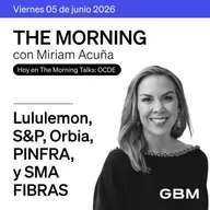 THE MORNING 05-06-26 | S&P frena cambios; Hezbolá desafía tregua; Lululemon recorta guía; Amazon impulsa IA; Orbia, PINFRA y OMA destacan.