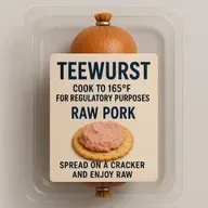 814. Eating Dane's Raw Teewurst