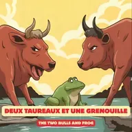 Fable de la fontaine : Deux taureaux et une grenouille