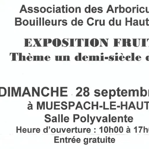 Fête et exposition fruitière - Dimanche 28 septembre à Muespach-le-haut