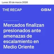 THE RECAP 30-03-26 | Mercados finalizan presionados ante amenazas de escalamiento en Medio Oriente.