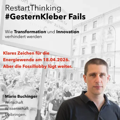 Klares Zeichen für die Energiewende am 18.04.2026. Aber die Fossillobby lügt weiter.