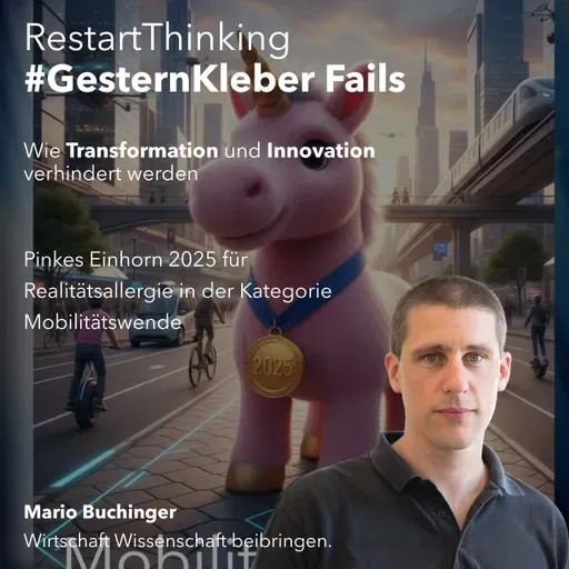 Pinkes Einhorn 2025 für die größte Realitätsverweigerung in der Kategorie Mobilitätswende