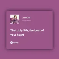 El 9 de julio escuchamos Last Kiss y lloramos
