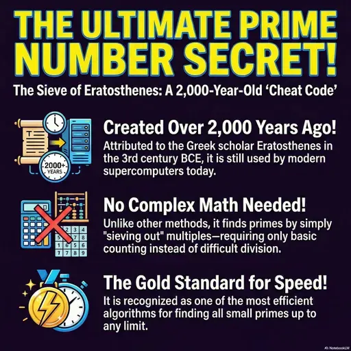 Sieve of Eratosthenes: From Ancient Papyrus to Modern Prime Power