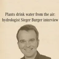 Plants drink water from the air: hydrologist Sieger Burger interview