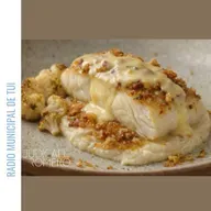 Raíces e Vangarda, Judicael Romero - Lombo de bacallau confitado sobre crema de coliflor asada e terra de migas de broa