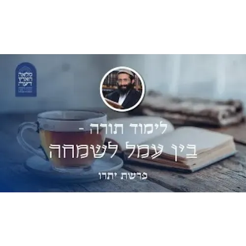 פרשת יתרו • לימוד תורה - בין עמל לשמחה