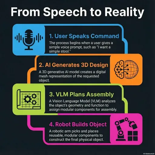 Speech to Reality: Turning Voice Commands into Tangible Objects