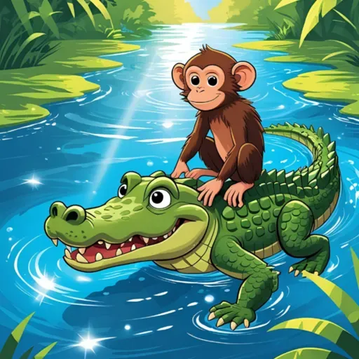 M1.हुशार माकड - कपटी मगर : The Clever Monkey and the Cunning Crocodile (Kids’ Story)