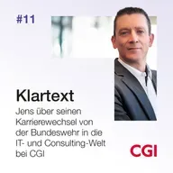 Folge 11: Vom Flecktarn zum Hoodie: Jens über seinen Karrierewechsel von der Bundeswehr zu CGI.