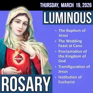LISTEN - FAST PACE ROSARY - Luminous Mysteries of the Rosary for THURSDAY, March 19, 2026