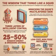Liquid Windows: Squid Skin-Inspired Smart Glass for Buildings