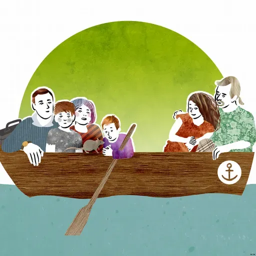 In einem Boot sitzen