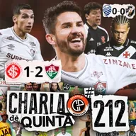 FLUMINENSE VENCE O INTER COM DOIS GOLS DO EVERALDO! VASCO EMPATA SEM GOLS COM EXPULSÃO DE JV! - CHARLA DE QUINTA #212