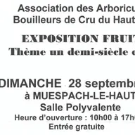 Fête et exposition fruitière - Dimanche 28 septembre à Muespach-le-haut